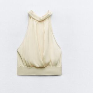 Zara Satin Tie Top